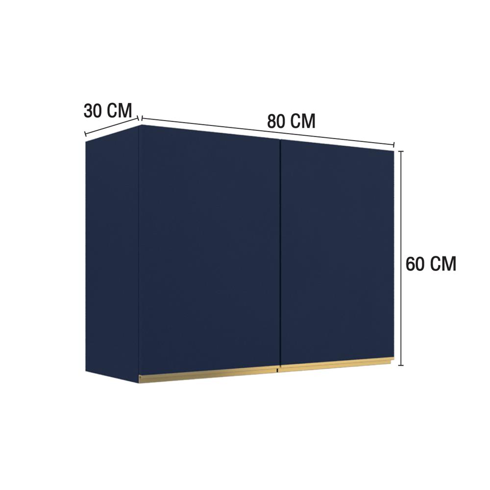 ตู้แขวนคู่ MJ ETERNITY 80x60 ซม. สี PACIFIC BLUE V2