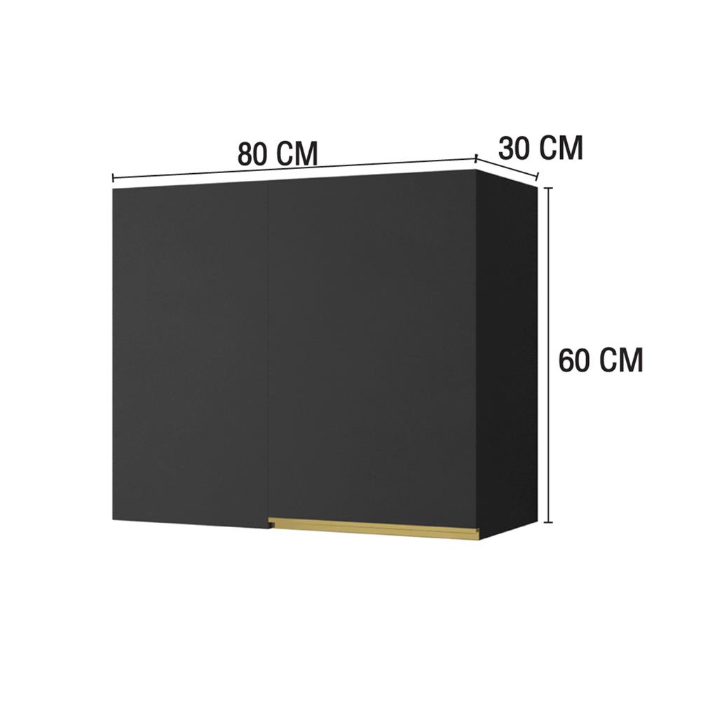 ตู้เข้ามุมซ้าย MJ ETERNITY 80x60 ซม. สี GREY GRAPHITE