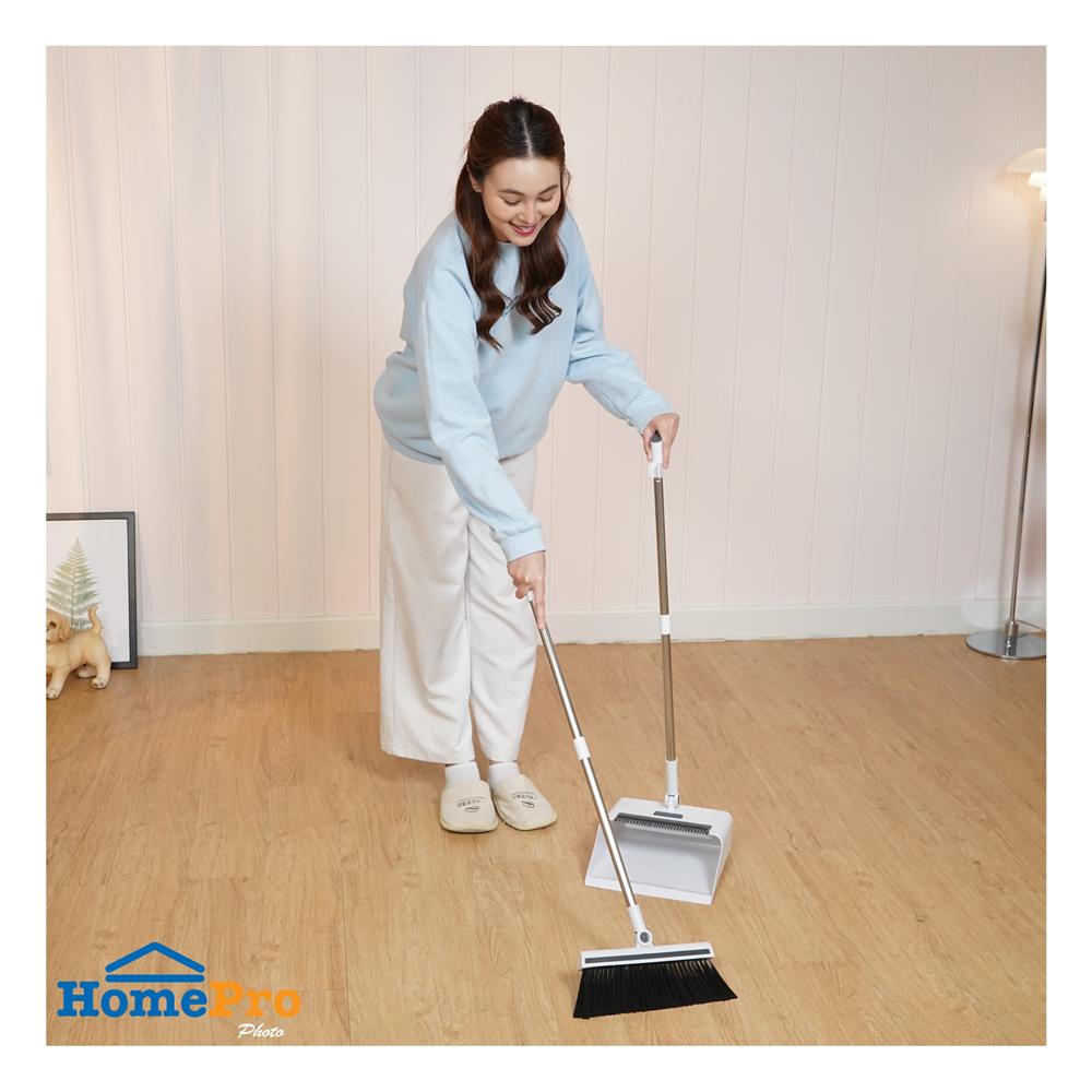 ชุดไม้กวาดพร้อมที่โกยผง 3IN1 ACCO A-NAMI สีขาว