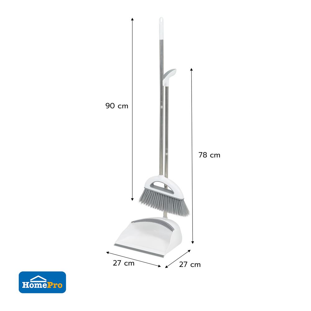 ชุดไม้กวาดพร้อมที่โกยผง ACCO NAMI สีขาว