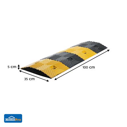 ยางชะลอความเร็ว RIGHT 100x35x5 ซม. สีดำ/เหลือง (พร้อมพุ๊ก 8 ชิ้น)_5