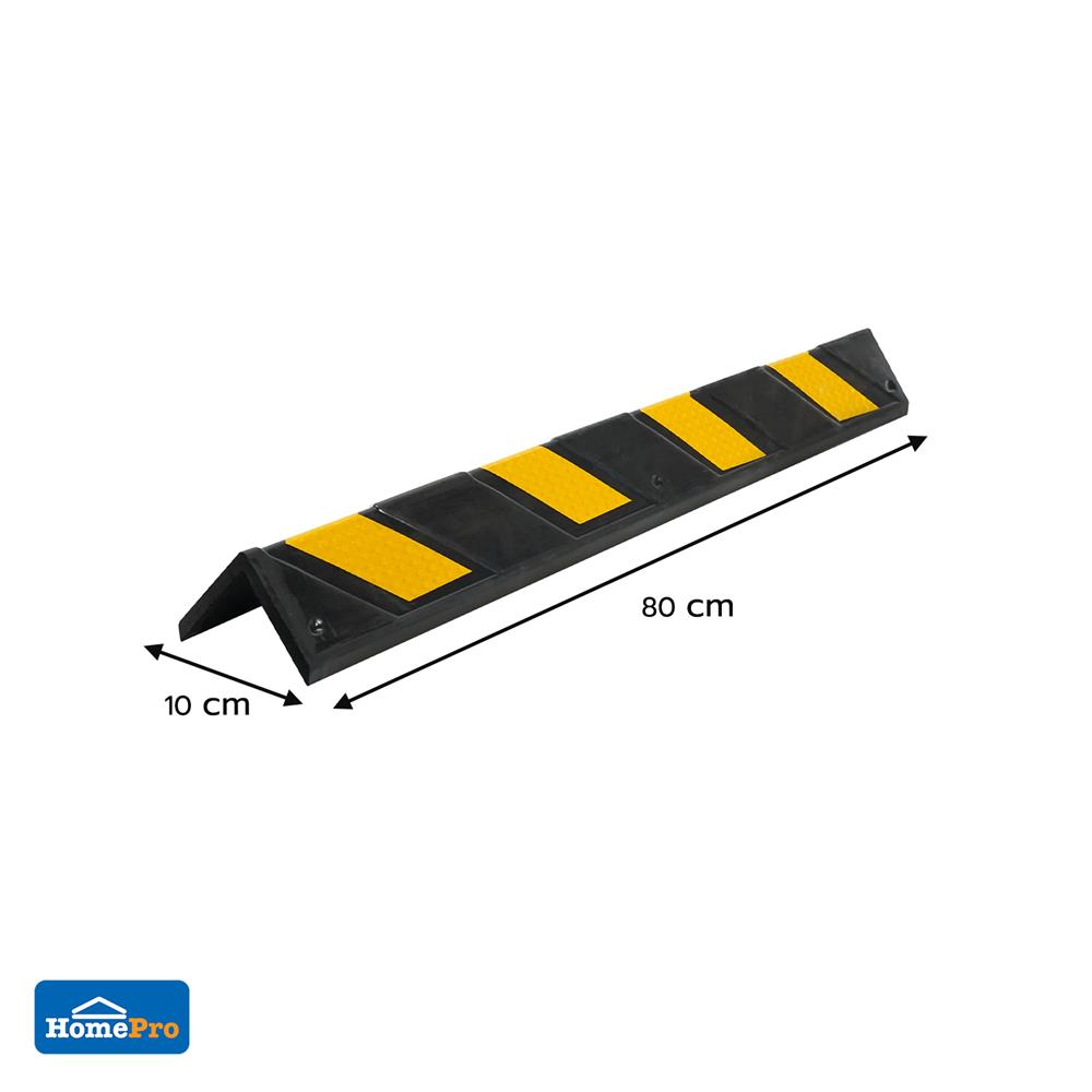ยางกันชนขอบเสา RIGHT 80x10x1 ซม. สีเหลือง/ดำ