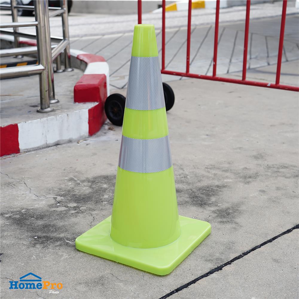 กรวยจราจร PVC RIGHT 70 ซม. สีเขียว