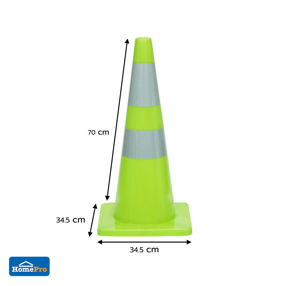 กรวยจราจร PVC RIGHT 70 ซม. สีเขียว