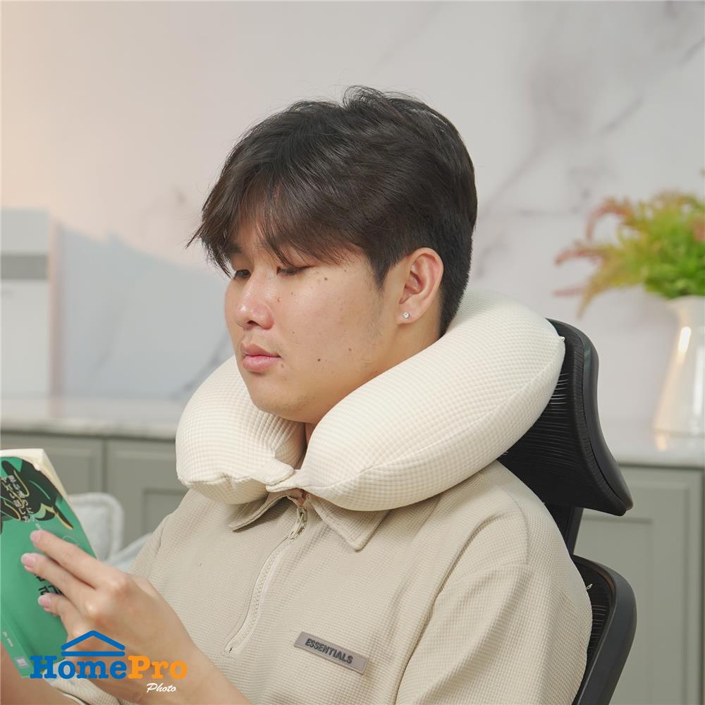 หมอนรองคอ HOME LIVING STYLE NORI 12X12 นิ้ว สีครีม