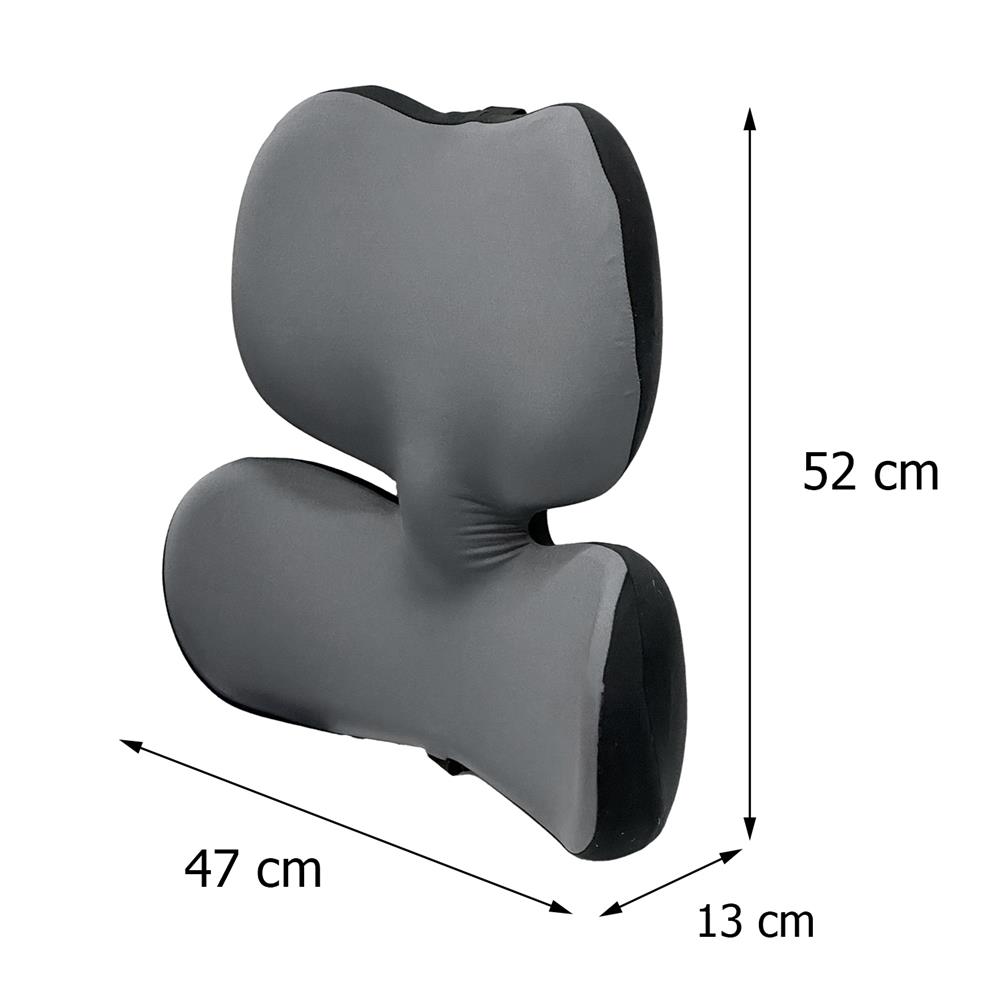 เบาะรองหลัง HOME LIVING STYLE DUNE 20X18 นิ้ว สีเทา