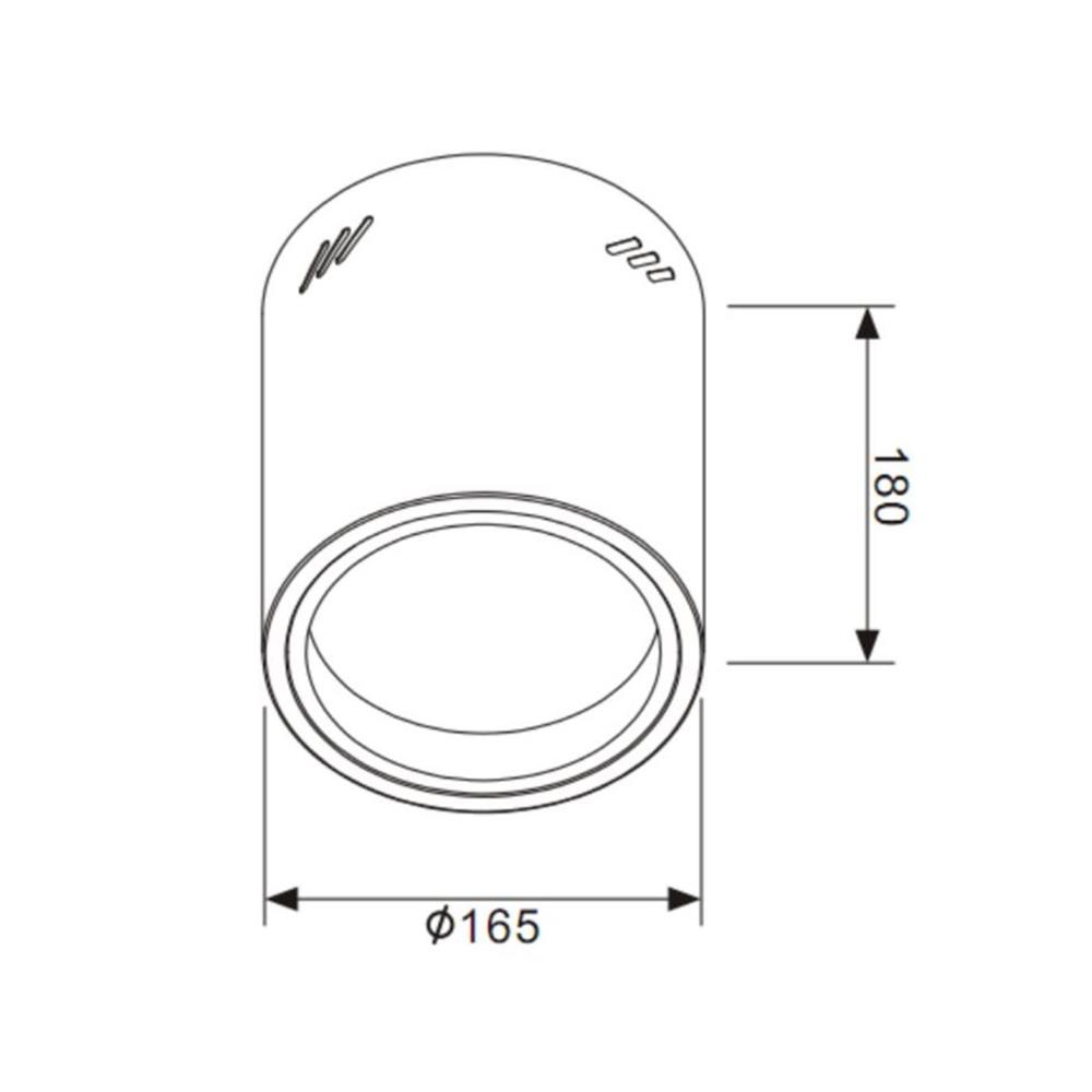 ดาวน์ไลท์ SYLVANIA BRAVO CYLINDER 6 นิ้ว สีดำ กลม