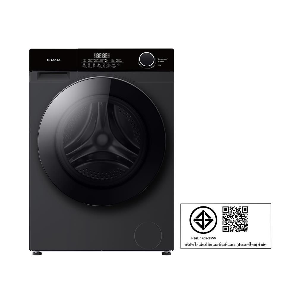 เครื่องซักผ้าฝาหน้า HISENSE WF105M3 10.5 กก. 1400 RPM อินเวอร์เตอร์ สีดำ