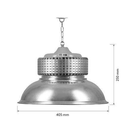 โคมไฮเบย์ LED LAMPTAN BULKY 150 วัตต์ DAYLIGHT สีเงิน_6