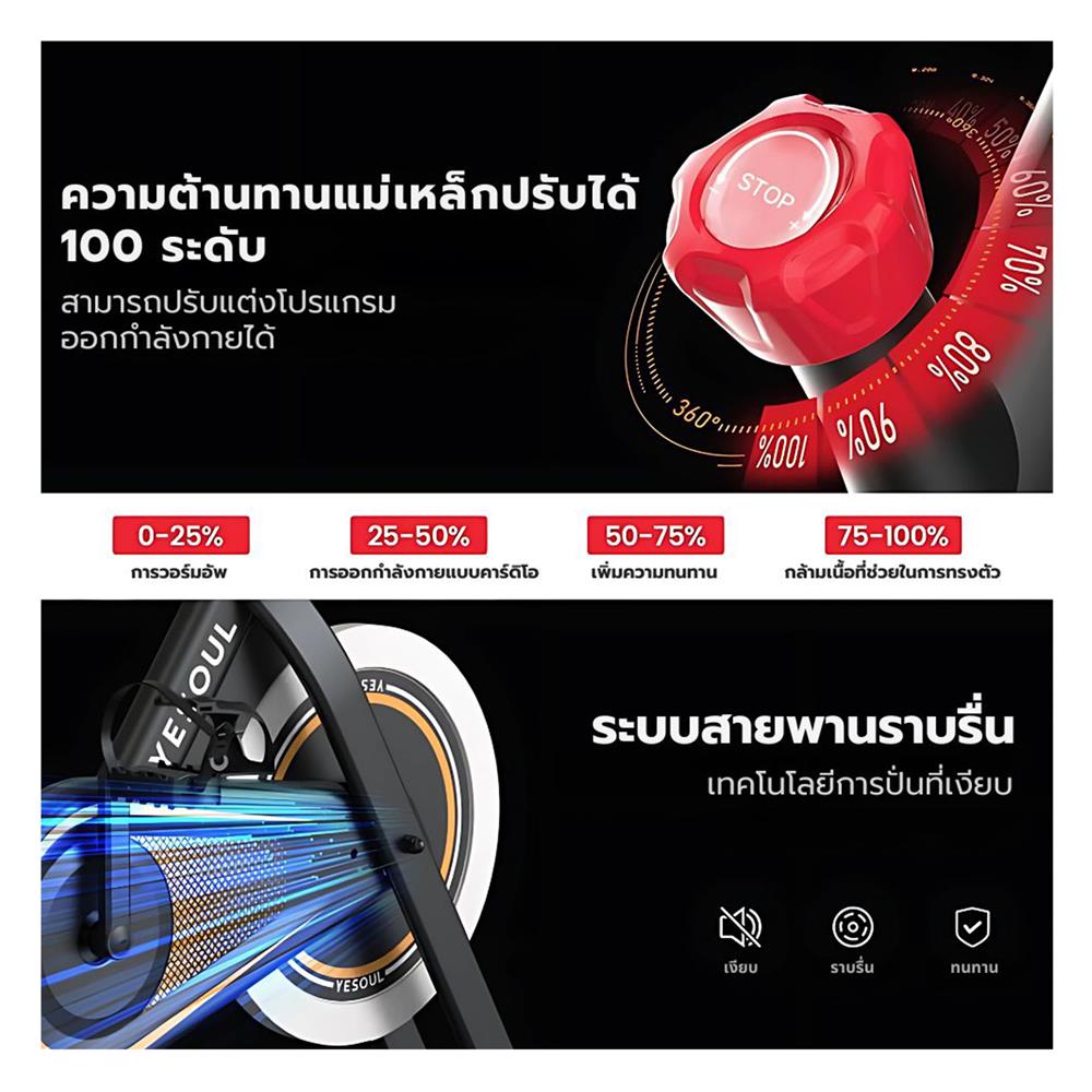 จักรยานออกกำลังกาย YESOUL YS-A1 สีดำ