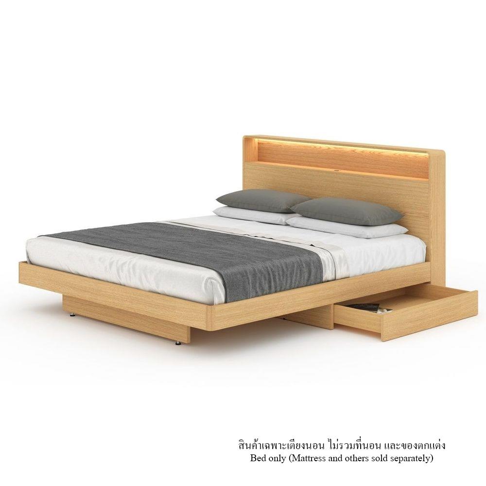 เตียง 5 ฟุต SB FURNITURE HAGI 19222190 สีไม้อ่อน