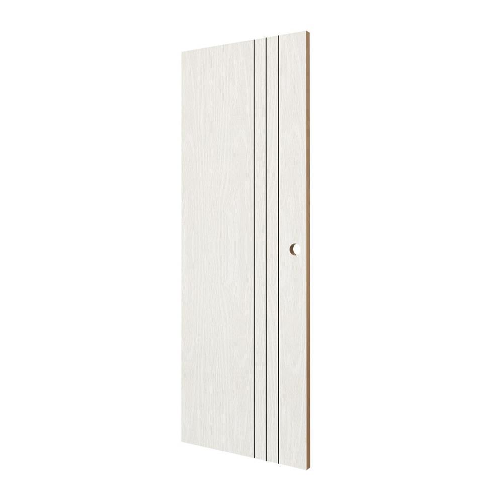 ประตูห้องน้ำ UPVC เจาะลูกบิด KING L3 70x200 ซม. สีซิลวา ไลท์