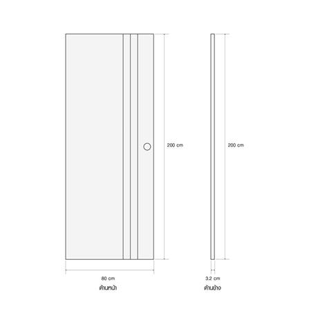ประตูภายใน UPVC เจาะลูกบิด KING L3 80x200 ซม. สีซิลวา ไลท์_2