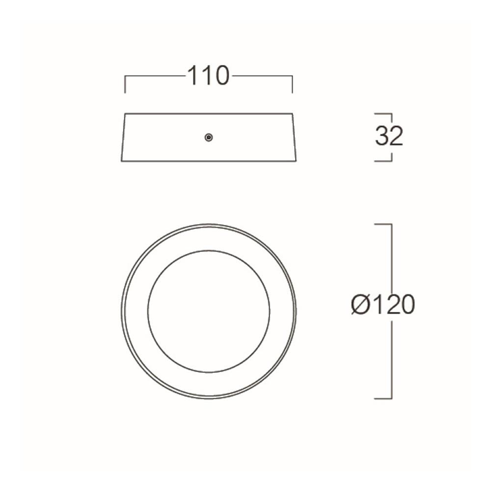 ดาวน์ไลท์ LED LUMAX 03-A1354 4.7 นิ้ว 6 วัตต์ WARM WHITE สีขาว