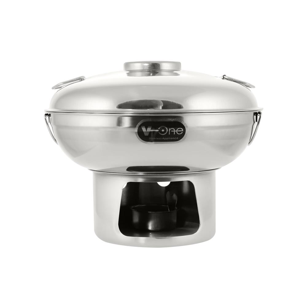 หม้อไฟสเตนเลส พร้อมฝา 20 ซม. V-ONE