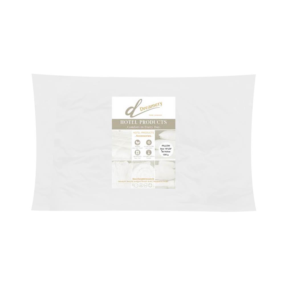 หมอนหนุน ใยสังเคราะห์ DREAMERY HOLLOFIL 1200G. 19x29 นิ้ว สีขาว