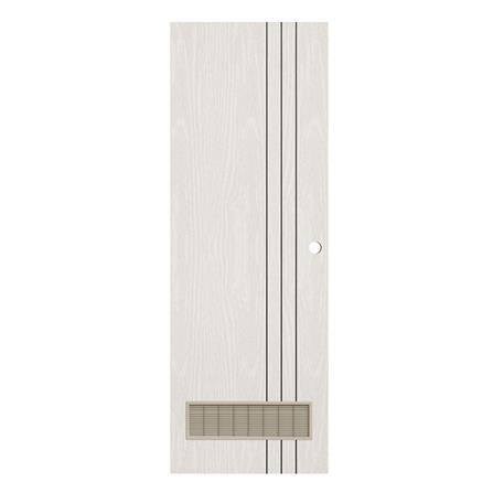 ประตูห้องน้ำ UPVC เจาะลูกบิด KING L3 เกล็ด 70x200 ซม. สีซิลวา ไลท์_0