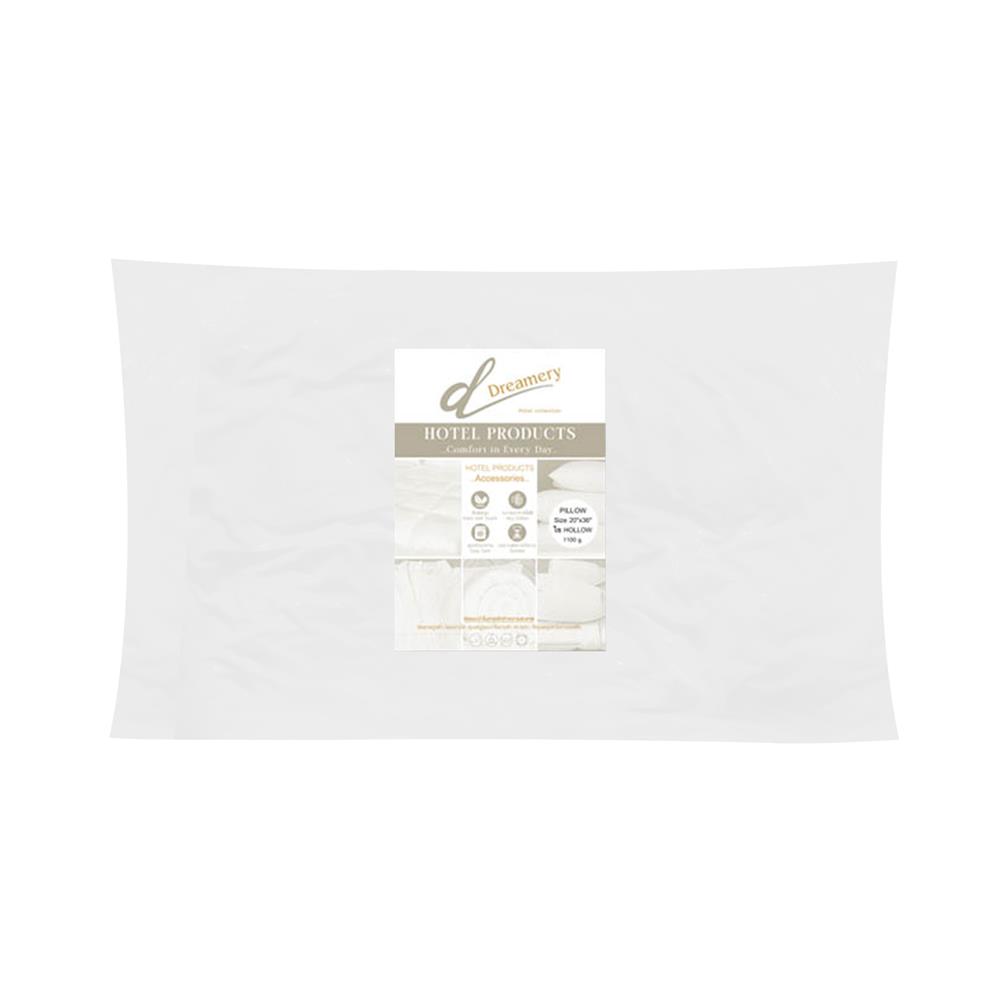 หมอนหนุน ใยสังเคราะห์ DREAMERY HOLLOFIL 1000G. 20x36 นิ้ว สีขาว