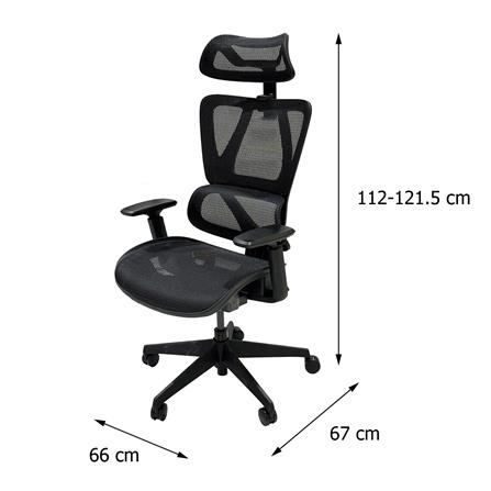 เก้าอี้สำนักงาน FURDINI ASTRO MC-1151E NET สีดำ_10