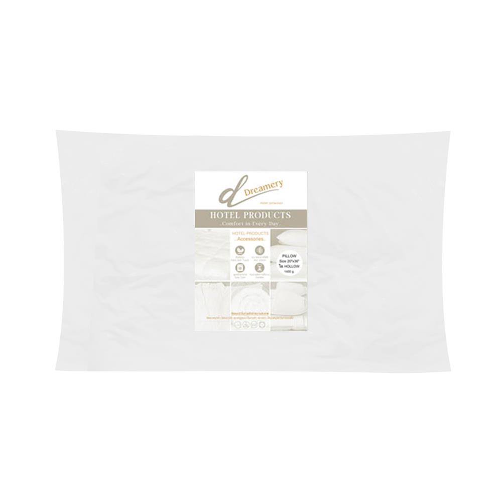 หมอนหนุน ใยสังเคราะห์ DREAMERY HOLLOFIL 1200G. 20x36 นิ้ว สีขาว