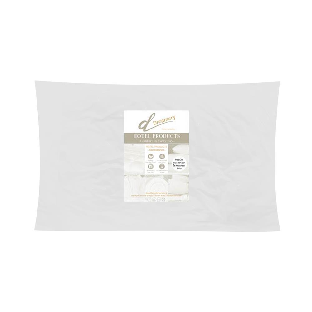 หมอนหนุน ไมโครไฟเบอร์ DREAMERY MICROFIBER 900G. 19x29 นิ้ว สีขาว