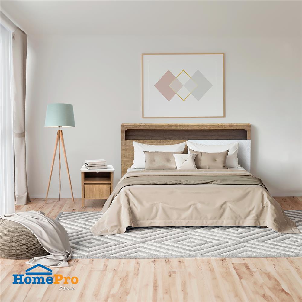 เตียง 6 ฟุต FURDINI TERRA สีโอ๊ค/ลายหิน