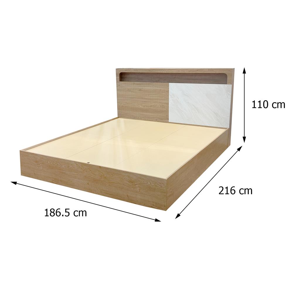 เตียง 6 ฟุต FURDINI TERRA สีโอ๊ค/ลายหิน