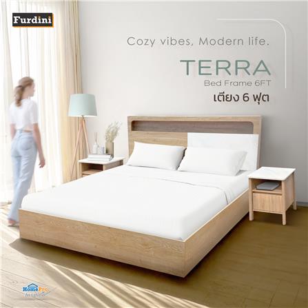 เตียง 6 ฟุต FURDINI TERRA สีโอ๊ค/ลายหิน_4