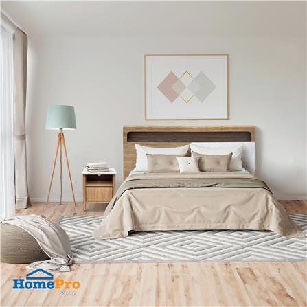 เตียง 6 ฟุต FURDINI TERRA สีโอ๊ค/ลายหิน_3