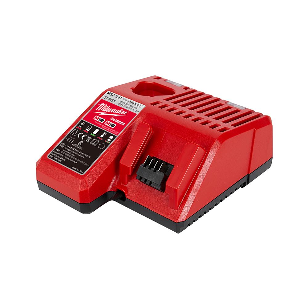 แท่นชาร์จแบตเตอรี่ MILWAUKEE M12-18C 12-18 โวลต์