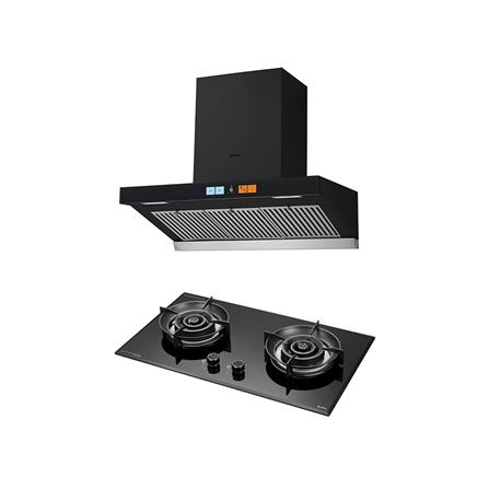 เตาฝัง+เครื่องดูดควัน AXIA BLU762+C-CONNECT90BK สีดำ_2