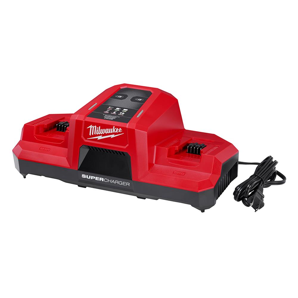 แท่นชาร์จแบตเตอรี่ MILWAUKEE M18 DUAL BAY SUPER CHARGER 18 โวลต์