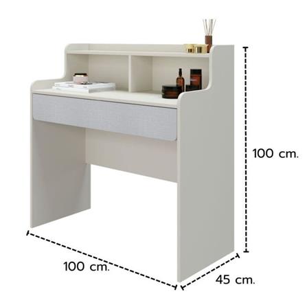 โต๊ะเครื่องแป้ง KONCEPT AIKO 19229387 100 ซม. สีครีม/ขาว_4