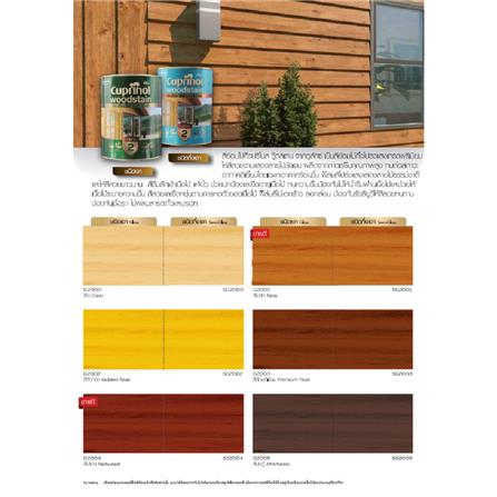 สีย้อมไม้ DULUX CUPRINO WOODSTAIN G2004 สีไม้แดง เงา 1 แกลลอน_5