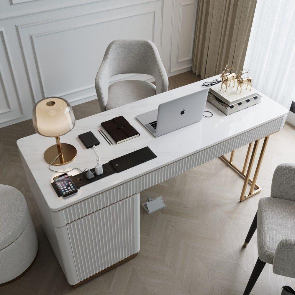 โต๊ะทำงาน SB FURNITURE GALAR 19222711 159 ซม. สีขาว