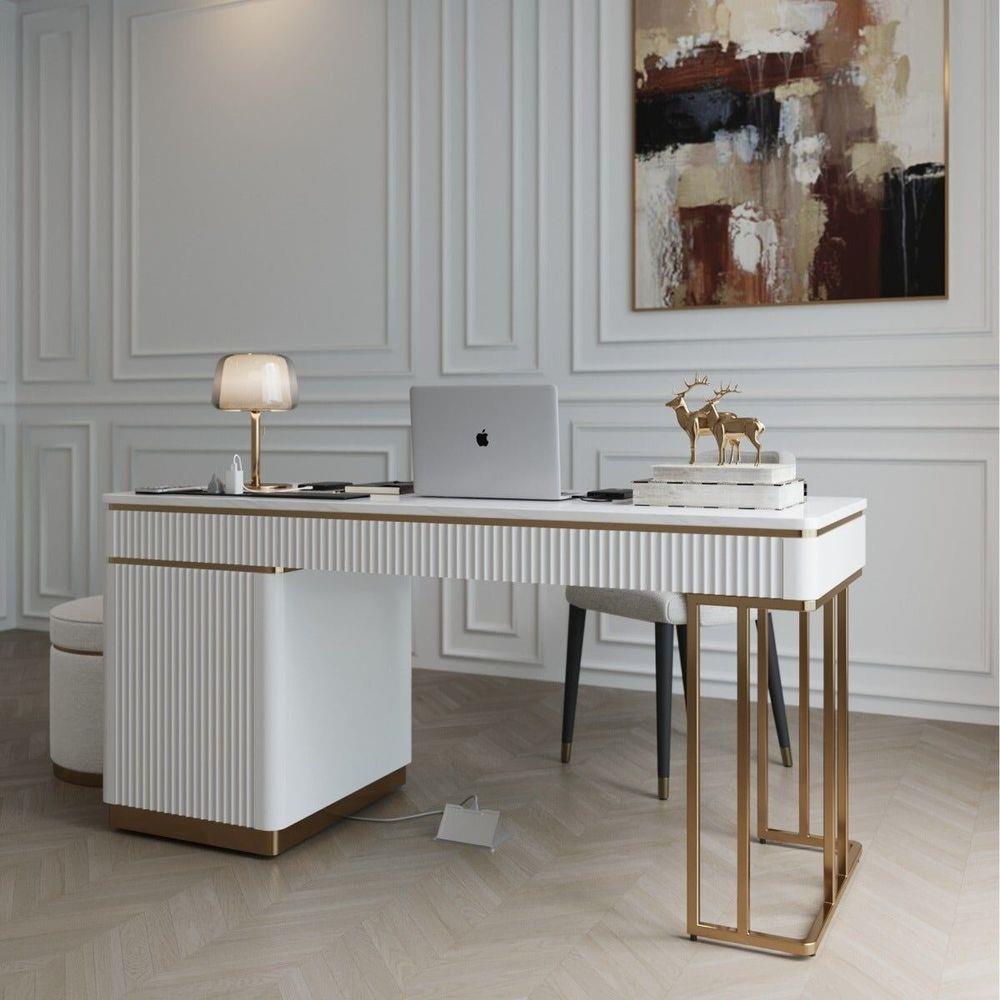 โต๊ะทำงาน SB FURNITURE GALAR 19222711 159 ซม. สีขาว