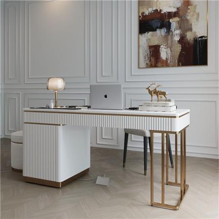 โต๊ะทำงาน SB FURNITURE GALAR 19222711 159 ซม. สีขาว_3