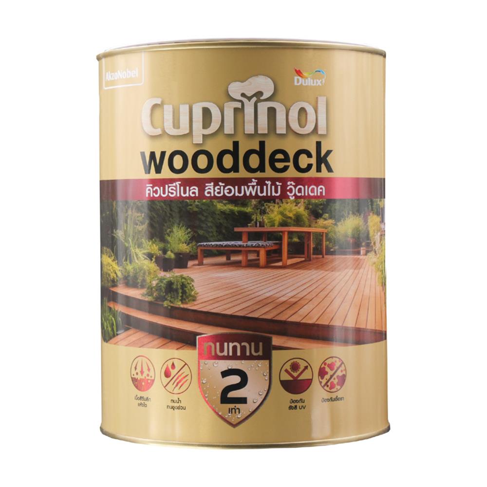 สีย้อมไม้ DULUX CUPRINO WOODDECK M2007 สีมะฮอกกานี ด้าน 1 แกลลอน