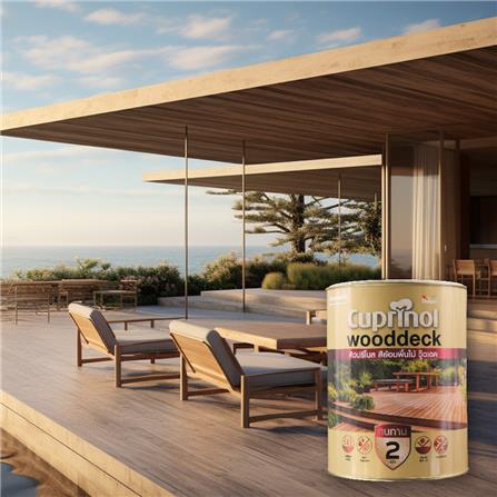 สีย้อมพิ้นไม้ ชนิดด้าน DULUX CUPRINO WOODDECK M2001 สีไม้สัก 1 แกลลอน_4