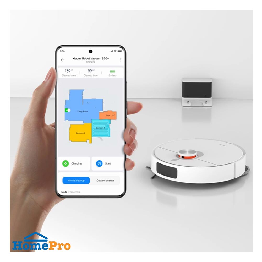 เครื่องดูดฝุ่นหุ่นยนต์ XIAOMI S20+ สีขาว