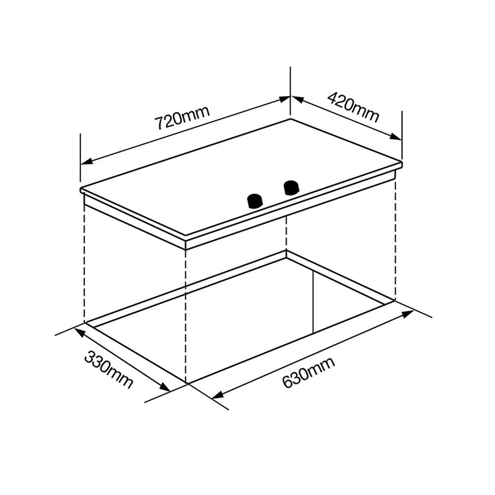 เตาฝังแก๊ส AXIA FLO 72-2G 72 ซม.