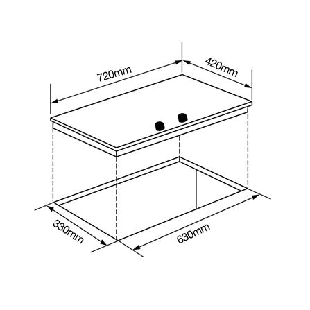 เตาฝังแก๊ส AXIA FLO 72-2G 72 ซม._4