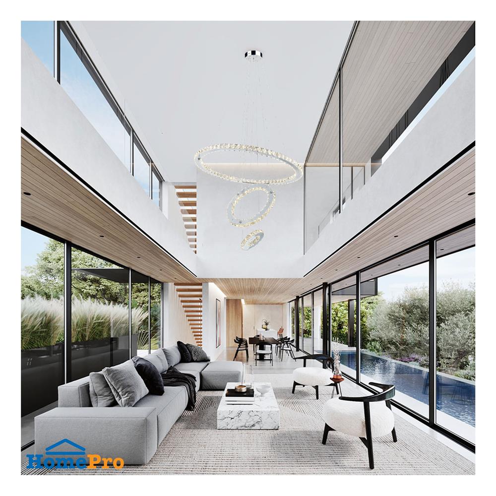 ไฟช่อ LED LUMAX 01-A0193 50 วัตต์ DAYLIGHT/COOL WHITE/WARM WHITE สีเงิน 3 หัว