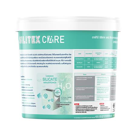 สีน้ำทาภายใน ชนิดกึ่งเงา RTB SILITEX CARE BASE B สีขาว 3.5 ลิตร_1