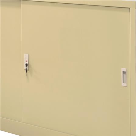 ตู้เตี้ยเหล็กบานเลื่อนทึบ WORKSCAPE ZDO-315 150 ซม. สีครีม_1