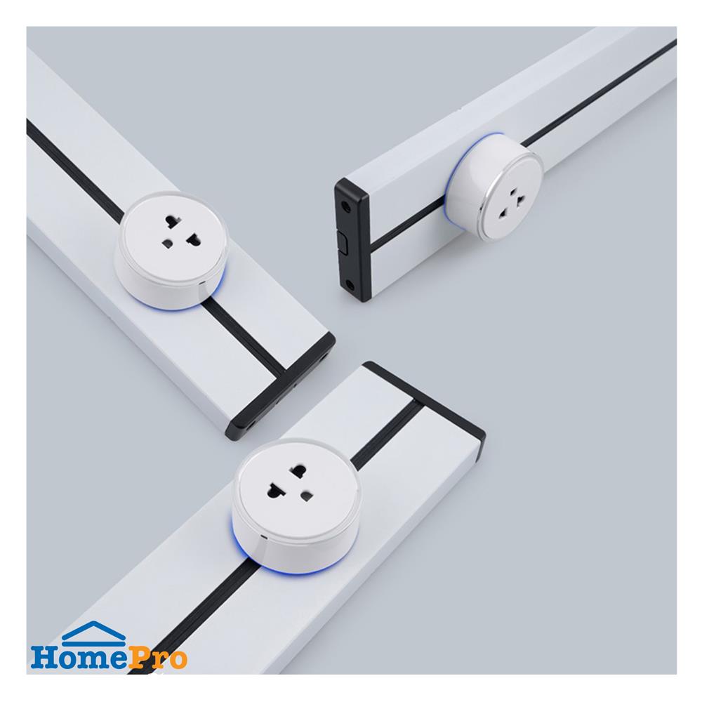 รางปลั๊กไฟแบบเลื่อนได้ RANDY RD-M800 50 ซม. สีขาว