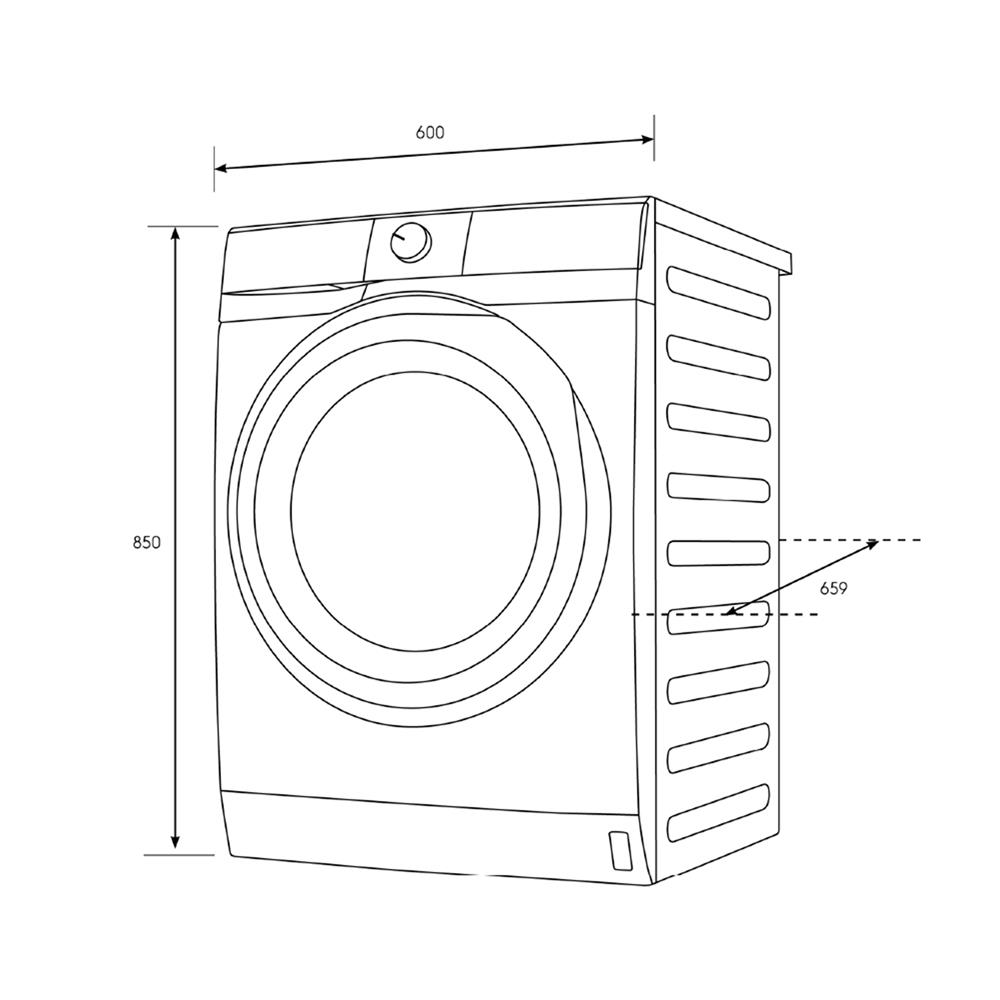 เครื่องซักผ้าฝาหน้าพร้อมขาตั้ง ELECTROLUX EWF1024D3WC 10 กก. 1200RPM อินเวอร์เตอร์ สีขาว