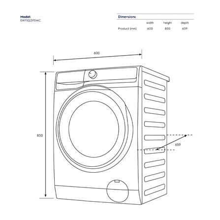 เครื่องซักผ้าฝาหน้าพร้อมขาตั้ง ELECTROLUX EWF1023P5WC 10 กก. 1200RPM อินเวอร์เตอร์ สีขาว_9