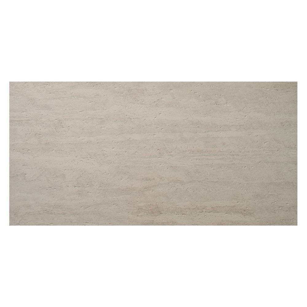 แผ่นดินเหนียว 60x120 ซม. PHOMI ทราเวอทีน คราวด์ไวท์