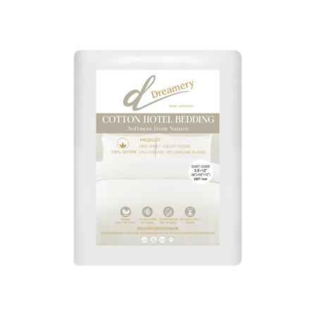ปลอกผ้านวม DREAMERY CT SATEEN250TN 80X100 นิ้ว สีขาว_1